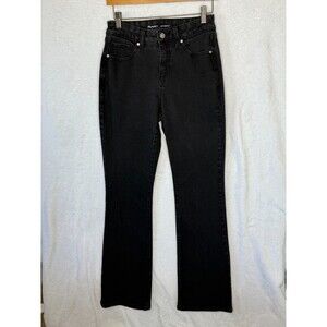 Style & Co Women's Washed Black Denim Curvy Bootcut Jeans Size 4L  inseam‎ 31.5"